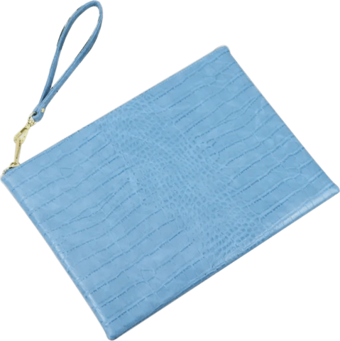 DA VINCI Кошелёк croco sky blue